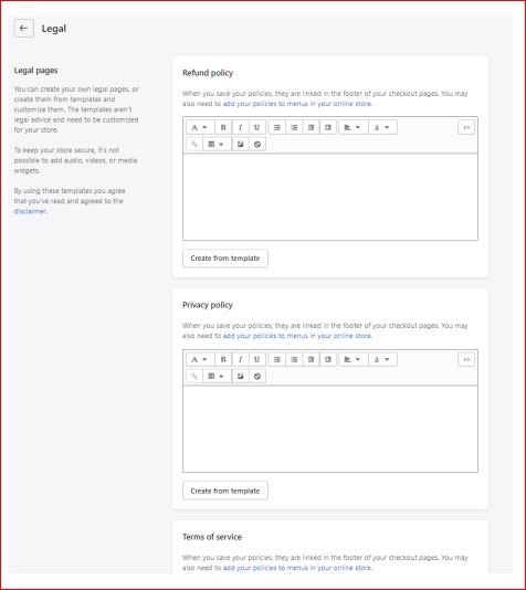 How to create policies on shopify store step-3 How to create policies on shopify store step-3