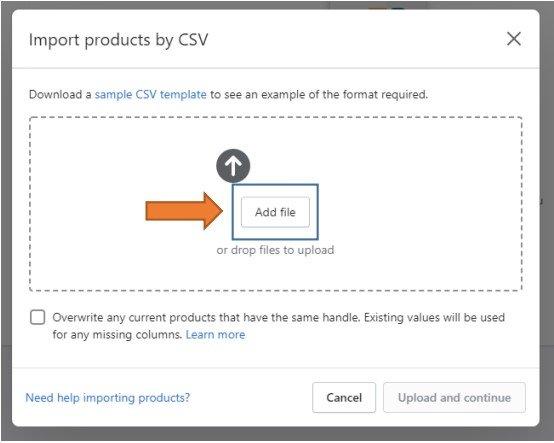 How to import products in shopify step-3