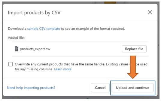 How to import products in shopify step-5