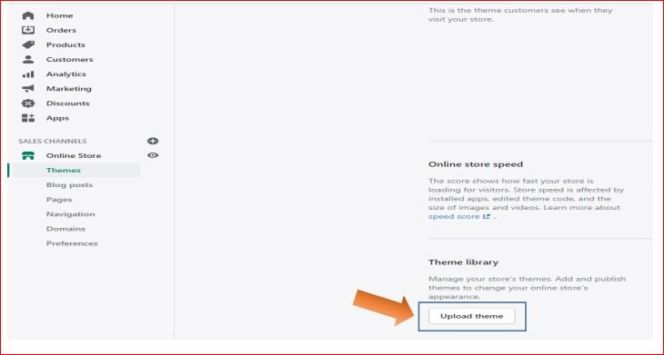 How to install shopify theme step-2