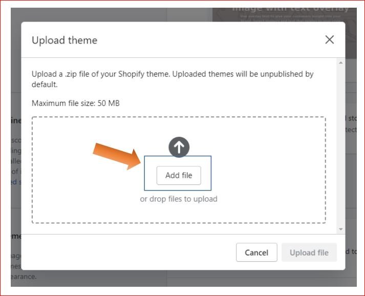 How to install shopify theme step-3