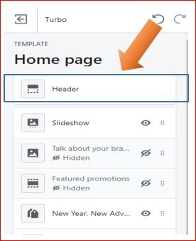 How to tweak header settings (logo inline navigation padding) in Shopify store step-3