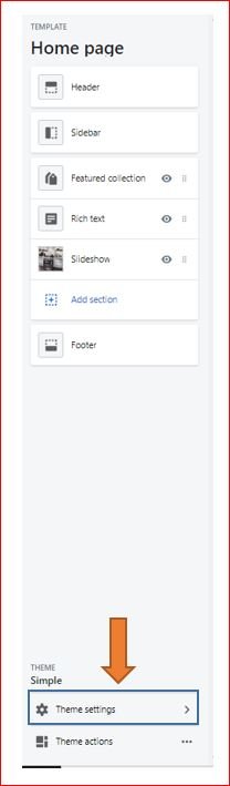 How to use theme settings for store design and functioning step-3